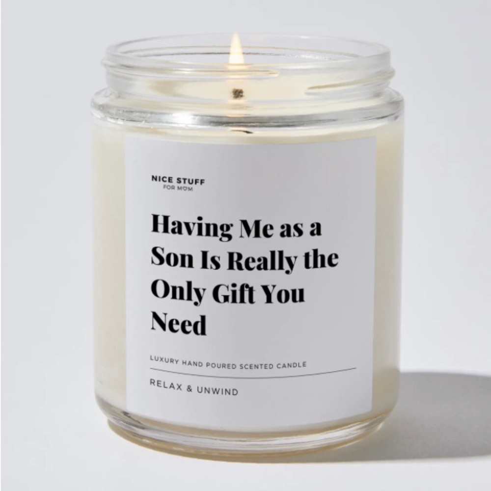 Funny Mother/Son Scented 7 Ounce Candle